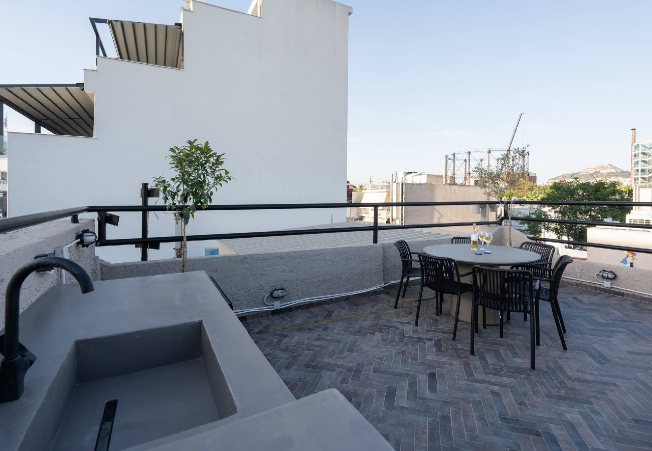 Apartment in Athens - 2BR Suite Apt • Acropolis Rooftop Views • By Metro