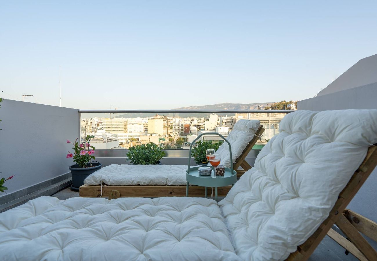 Apartment in Athens - Duplex | Acropolis View | 2 Balconies | By Metro