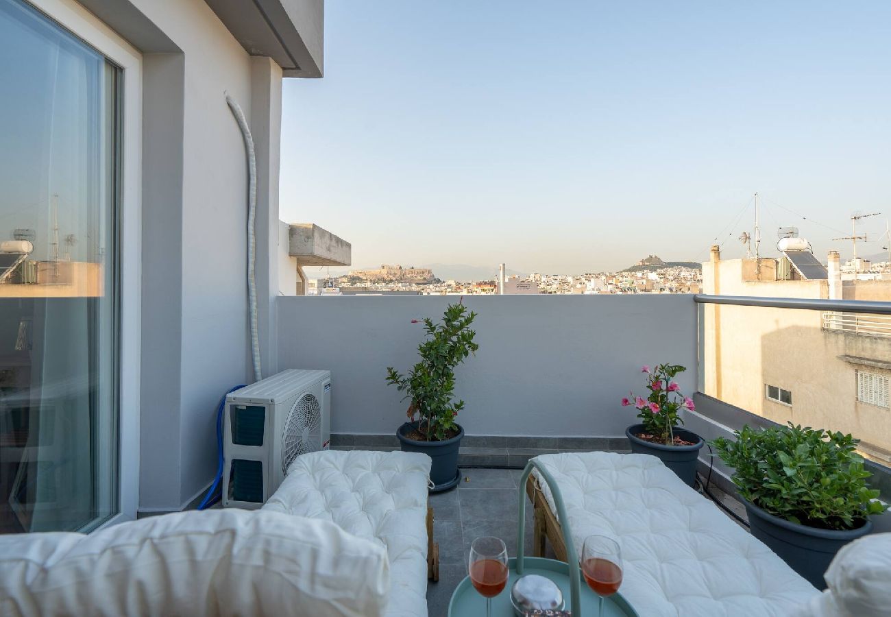 Apartment in Athens - Duplex | Acropolis View | 2 Balconies | By Metro