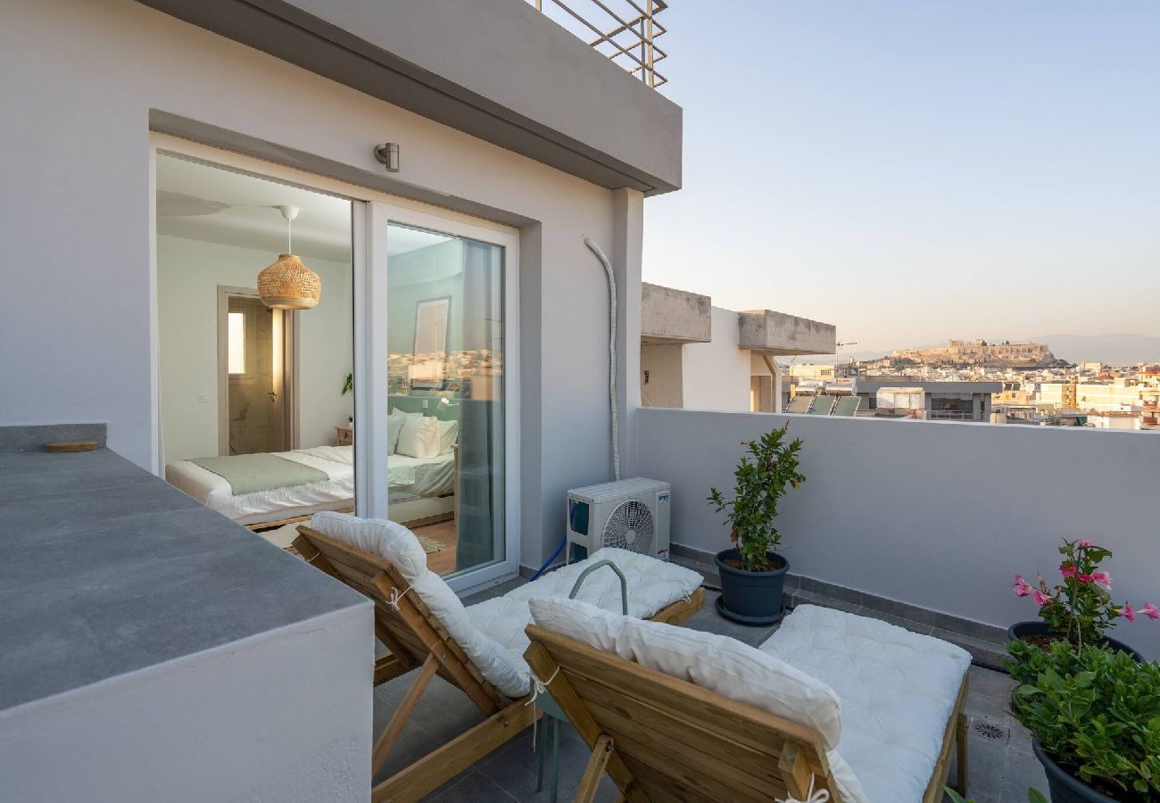 Apartment in Athens - Duplex | Acropolis View | 2 Balconies | By Metro