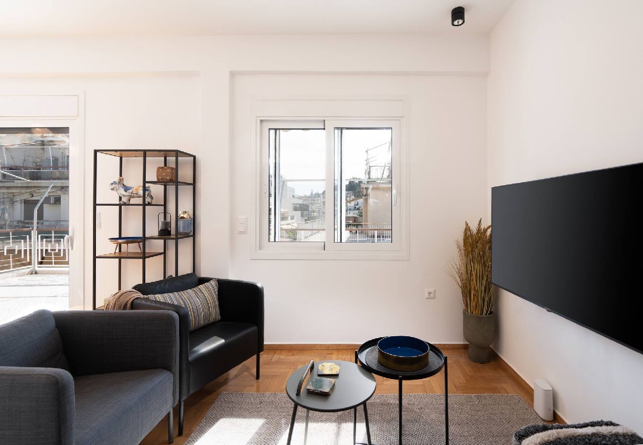 Apartment in Athens - 2BR Apt-Huge Balcony | Close to Metro & Acropolis
