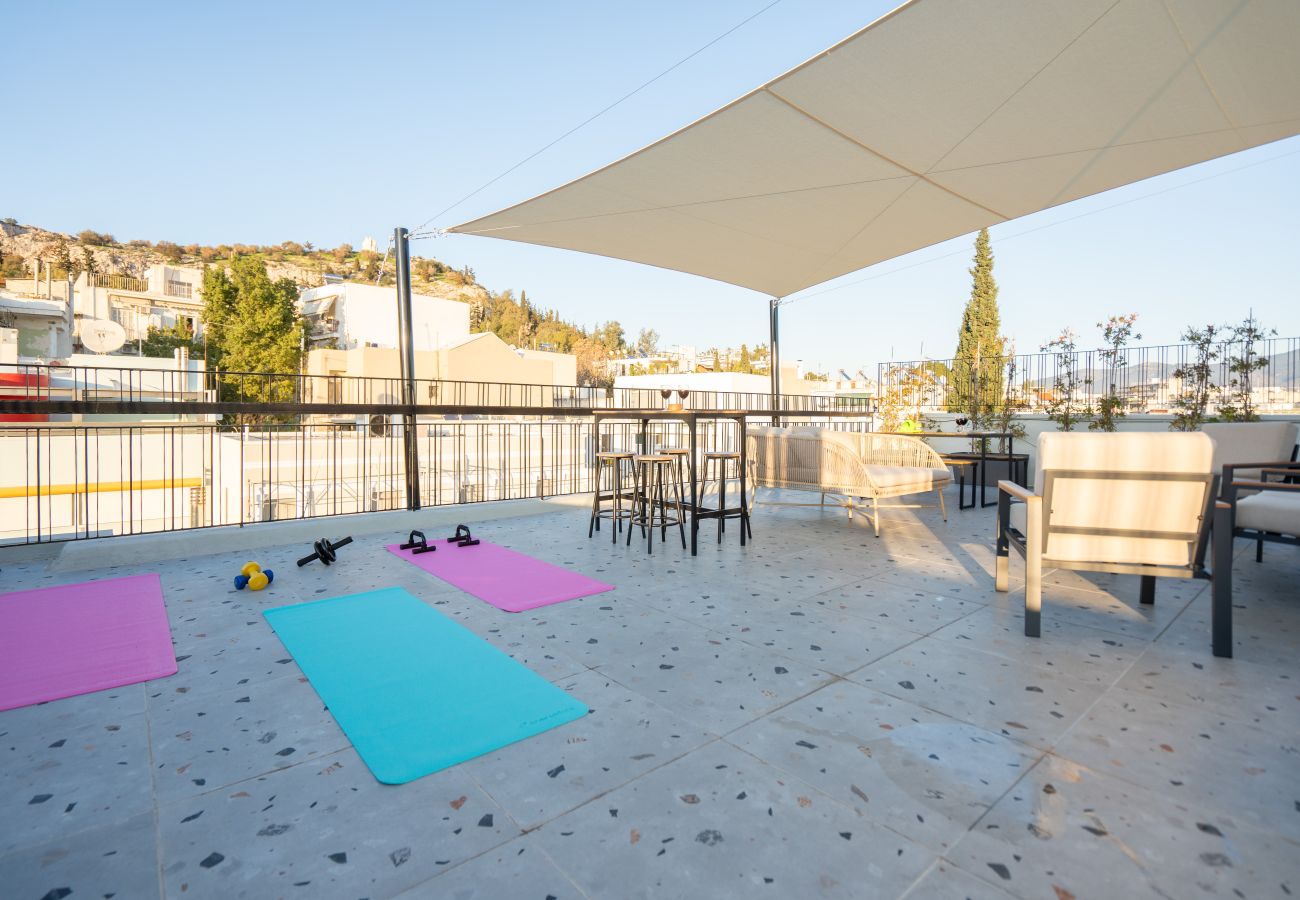 Apartment in Athens - Acropolis Walk • Starlink • Sunset Rooftop