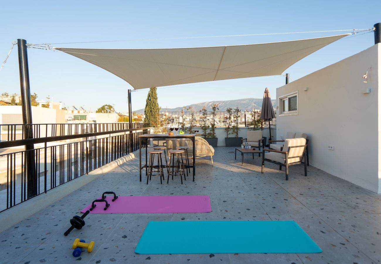 Apartment in Athens - Acropolis Walk • Starlink • Sunset Rooftop
