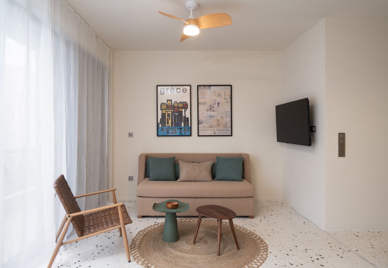 Apartment in Athens - Spacious Studio | Metro | Starlink | Huge Rooftop