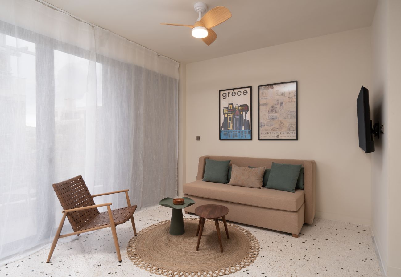 Apartment in Athens - Spacious Studio | Metro | Starlink | Huge Rooftop