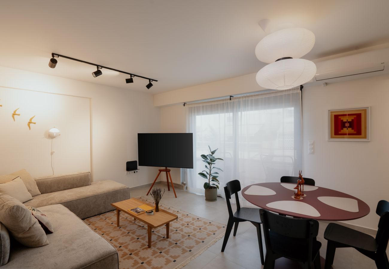 Apartment in Kallithea - 1BR Suite Apt | City Views | Metro | Pvt Parking!