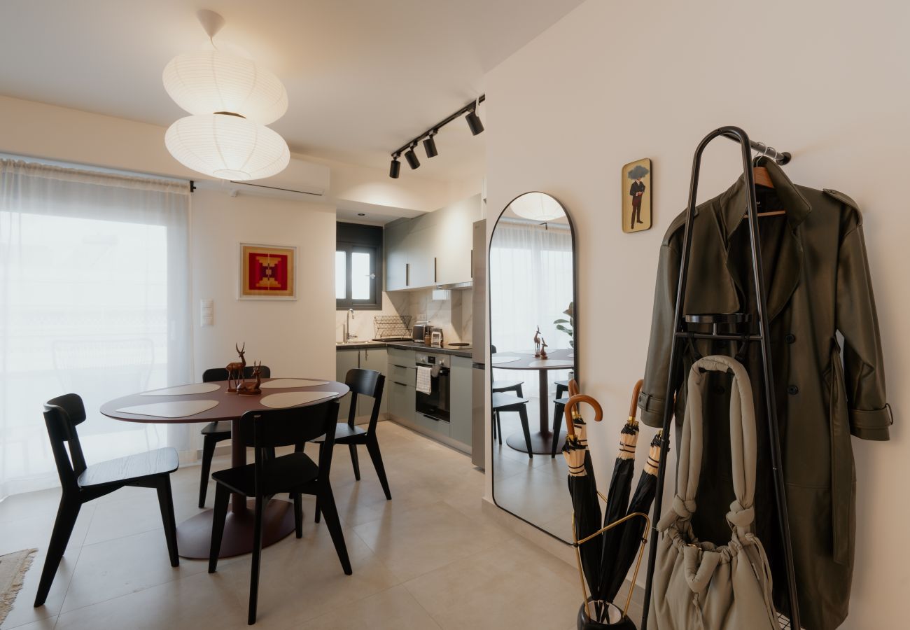 Apartment in Kallithea - 1BR Suite Apt | City Views | Metro | Pvt Parking!